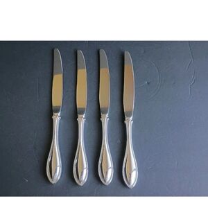 Oneida USA Stainless ARBOR / AMERICAN HARMONY Dinner Knives - Set of Four - Used